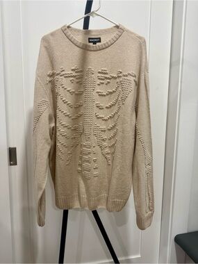 MARKET X KX LABS SKELETON SWEATER - BONE XL